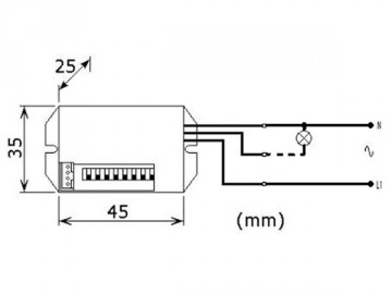 Mini Pir - Bewegings sensor - inbouw - 220 volt