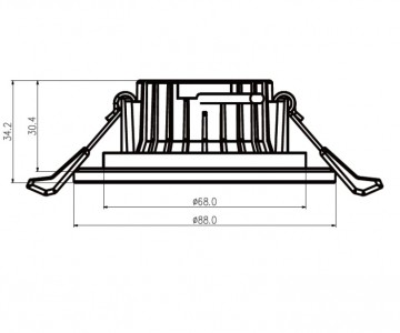 Plafond armatuur -  Warm wit - LED 90mm - 5W - 3200K