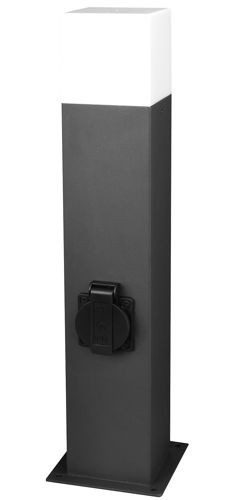 Polplnew york lampa ogrodowa z gniazdem 44cm grafit polux 307323 166311