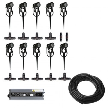 10x LED grond spot - 12V - 3 watt - complete set