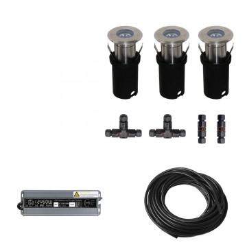 3x LED inbouw spot - 12V - 1 watt - complete set