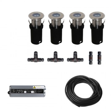 4x LED inbouw spot - 12V - 3 watt - complete set