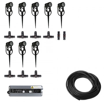 8x LED grond spot - 12V - 3 watt - complete set