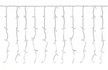 Led gordijn kerst - 5 meter - 33 strings - warm wit - 330 leds - Koppelbaar