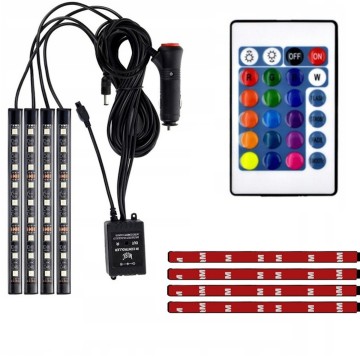 Rgb verlichtingsset   auto interieur   waterdicht