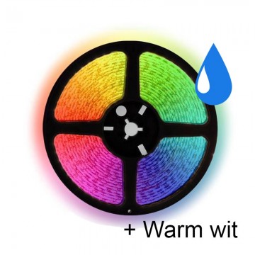 5 meter RGB/W (warm wit) led strip waterproof - IP68 - 60Leds/m - 12V