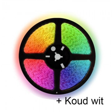 5 meter RGBW (Koud wit) led strip - 60Leds/m - 24 Volt