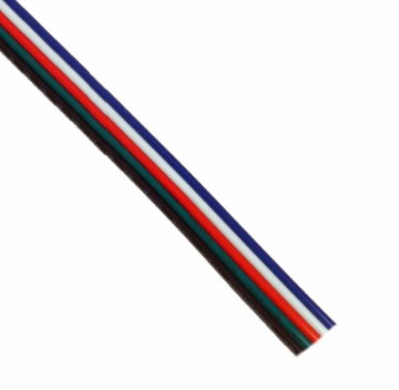 RGBW verlengkabel 5 aderig per meter extension cable