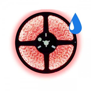 2,5 meter rood led strip waterproof - IP65 - 60Leds/m - 12V