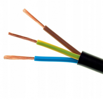 Stroomkabel - 3 x 1.00mm2 - Per meter - H03VV-F