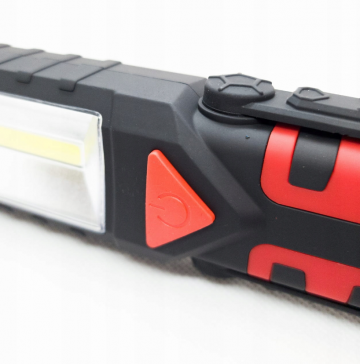 Magnetische LED zaklamp - Wit + rood - Op batterijen