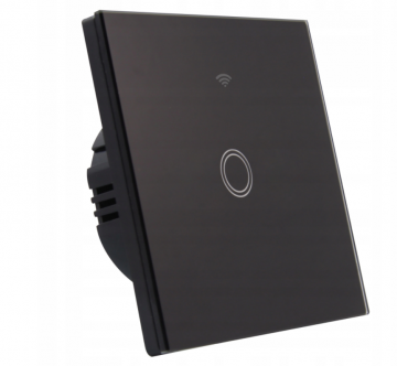 Smart wandschakelaar zwart - Enkelvoudig - 300W - SmartLife