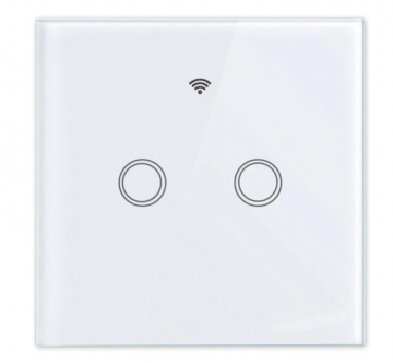 Smart wandschakelaar wit - Tweevoudig - 300W - SmartLife