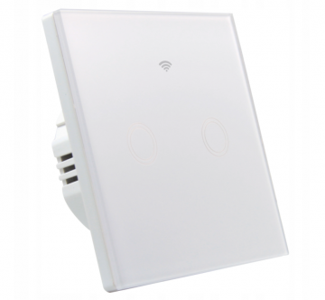 Smart wandschakelaar wit - Tweevoudig - 300W - SmartLife