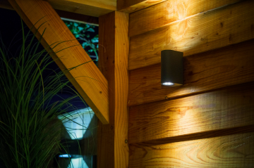 LED wandspot - 185mm zwart - Losse lamp