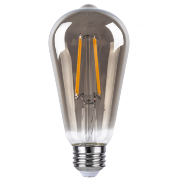 LED Filament Lamp - Smokey - E27 - 6 Watt - Extra warm wit - 540 Lumen - ST64