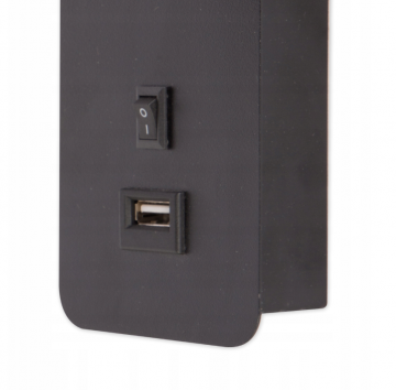 LED leeslamp - 55mm - USB poort - Zwart