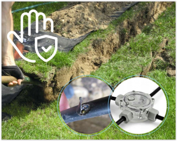 Waterdichte kabeldoos - 2 voudig - IP68 - Transparant