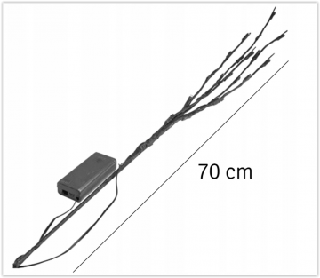 Kerst wilgentakken set - 20 LEDs - Warm wit
