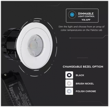 Smart LED spot - Brandbestendig - 83mm - CCT - IP65