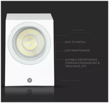 Wandlamp armatuur wit - Vierkant - GU10 fitting - 35W - IP44