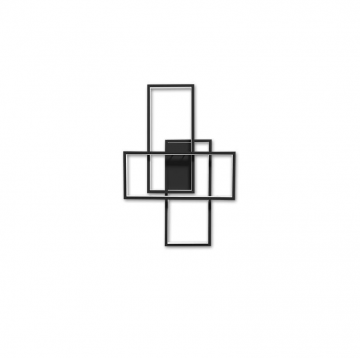 LED design plafondlamp - 72W - CCT - Met afstandsbediening - Zwart