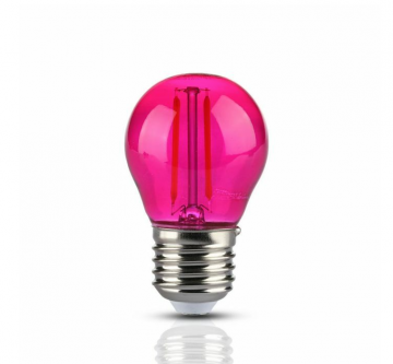 E27 filament lamp - Prikkabel LED lamp - 2W - Roze