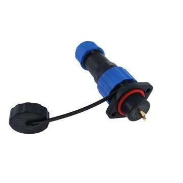Male + chassis connector - waterdichte kabelverbinder - 2 aderig - IP68