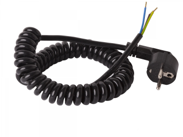 Spiraalsnoer met stekker - 3 x 1mm² - 70cm