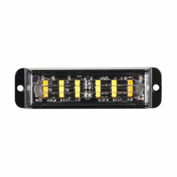 LED bumper flitser - Oranje - 6 LED - R10/R65 - 13cm