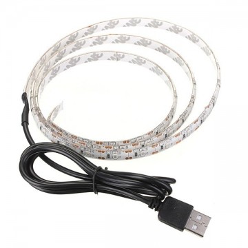 USB ledstrip - ROOD - IP65 - 1 meter - 60L/m - 5050
