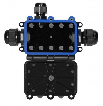 Surface mounted junction box hd ip68 0 5 6 0mm2 2 glands m20 1 gland m16 6