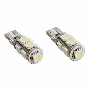CANBUS T10 LED 9-SMD 5050 - 12V interieur lamp (error free)
