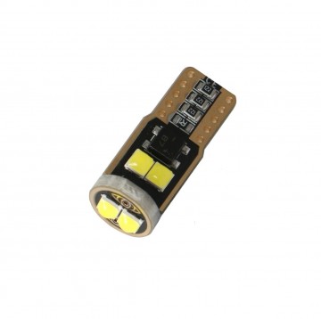 T10 LED - CANBUS - Extra fel - 6SMD - 12V - Wit - Per stuk