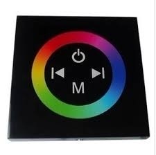 LED wandbediening Touch Panel RGB - Zwart
