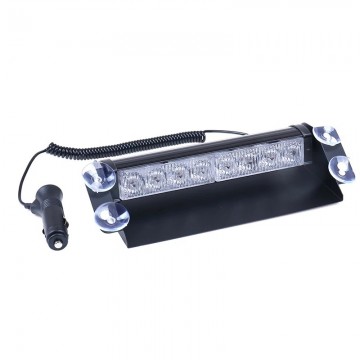 WIT 8 LED Dashboard Strobe Flash zwaailamp