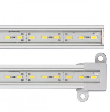 LED strip 50cm - Aluminium Profiel - IP65 - Warm Wit - Male + female aansluiting