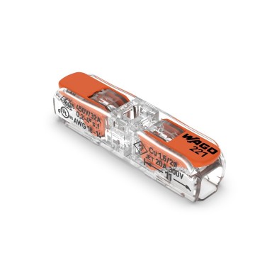 Wago verbindingsklem 1-VOUDIG 0,2-4 MM² - Doorvoerconnector per stuk