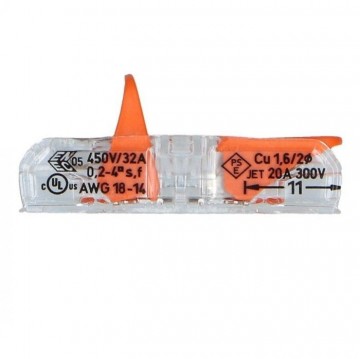 Wago verbindingsklem 1-VOUDIG 0,2-4 MM² - Doorvoerconnector per stuk