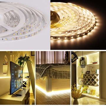 5 meter led strip - Warm wit- Complete set - inkortbaar