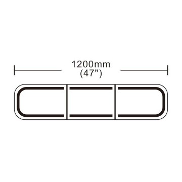 LED dak zwaailamp - Blauw - 240 LED - R10 / R65 - Stealth