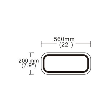 LED dak zwaailamp - Blauw - 120 LED - R10 / R65 - Stealth
