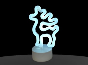 LED NEON Rendier - WIT - USB en batterijen