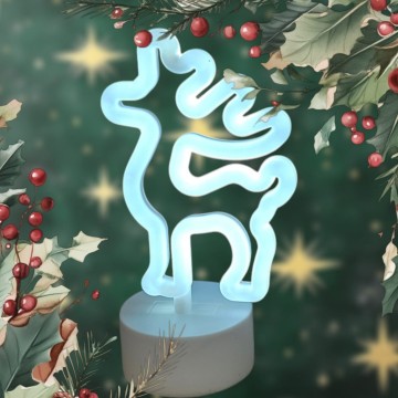 LED NEON Rendier - WIT - USB en batterijen