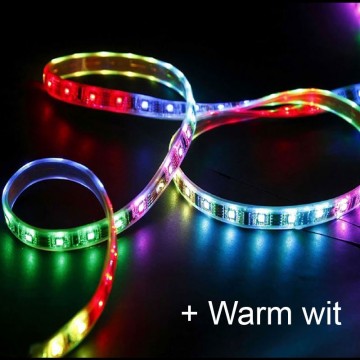5 Meter - RGB + Warm wit - Slimme ledstrip + ontvanger