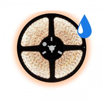 5 meter warm wit led strip waterproof - 120Leds/m - IP65 - 12V