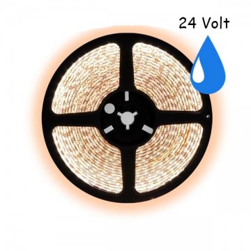 5 meter warm wit led strip waterproof - IP68 - 60Leds/m - 24V
