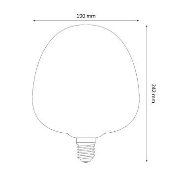 E27 LED filament - S190 - 50 lumen - Extra warm wit - Premium vintage