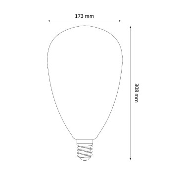 E27 LED filament - S173 - 50 lumen - Extra warm wit - Premium vintage
