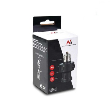 Schemer schakelaar + timer - E27 fitting - Zwart